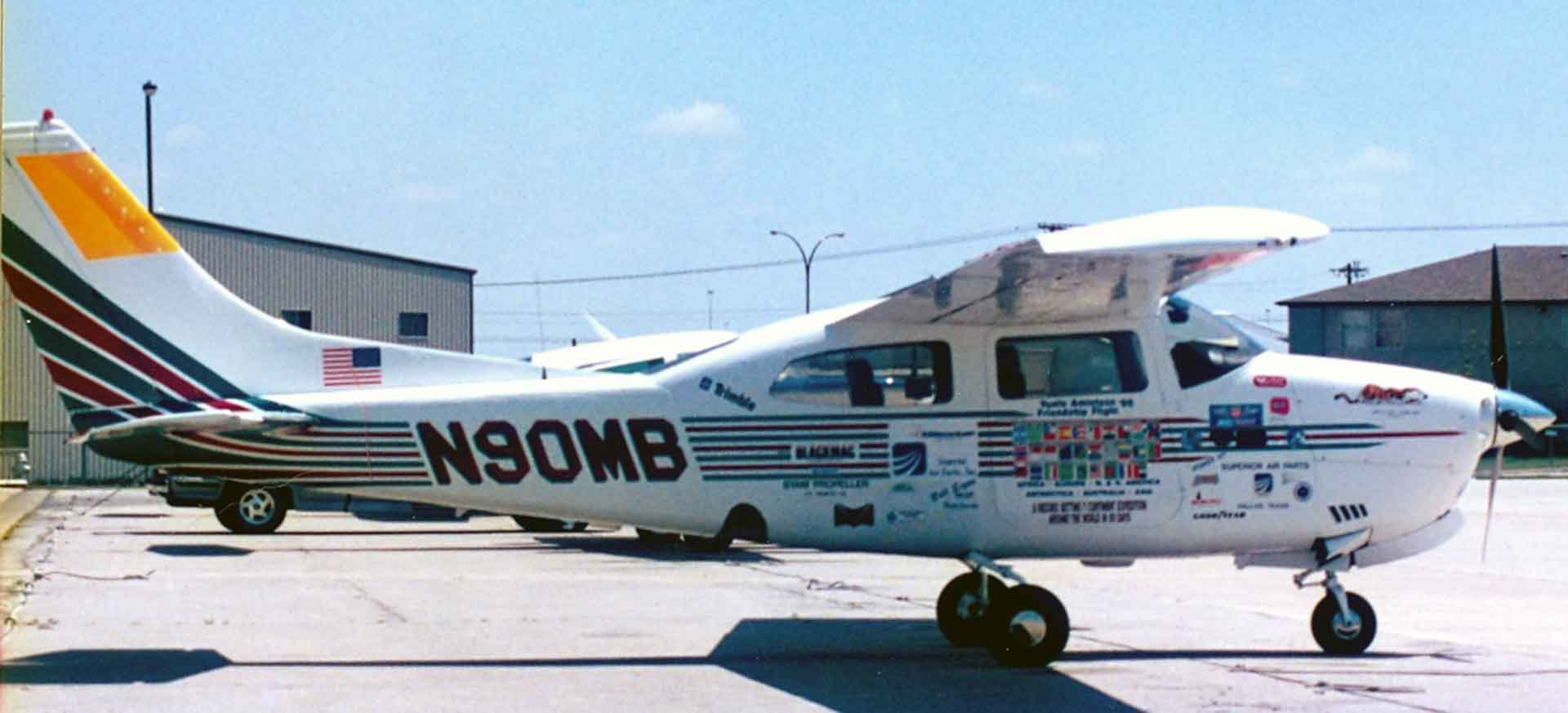 Cessna N90MB parked from side